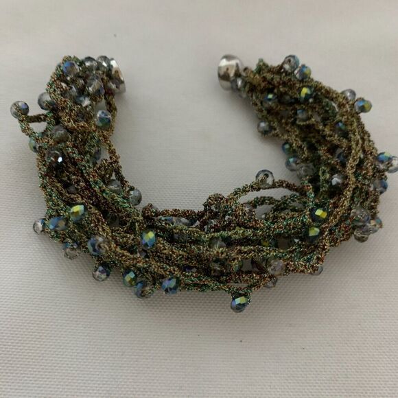 O&N Italy Chunky Beaded bracelet Magnetic Ball Clasp Multicolor,mothers day gift - Picture 6 of 12